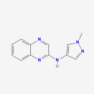 molecular formula C12H11N5 B2770071 N-(1-methylpyrazol-4-yl)quinoxalin-2-amine CAS No. 1386283-95-9