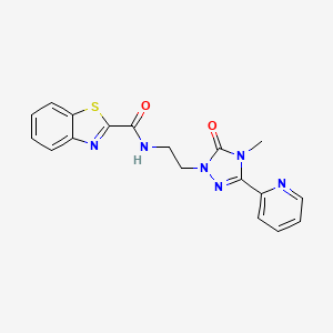 molecular formula C18H16N6O2S B2770075 N-(2-(4-methyl-5-oxo-3-(pyridin-2-yl)-4,5-dihydro-1H-1,2,4-triazol-1-yl)ethyl)benzo[d]thiazole-2-carboxamide CAS No. 1396766-15-6