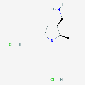 molecular formula C7H18Cl2N2 B2770076 [(2R,3S)-1,2-二甲基吡咯烷-3-基]甲胺;二盐酸盐 CAS No. 2307780-84-1