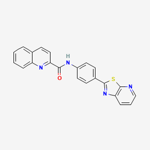 N-(4-(thiazolo[5,4-b]pyridin-2-yl)phenyl)quinoline-2-carboxamide