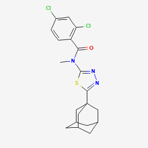 molecular formula C20H21Cl2N3OS B2770083 N-[5-(1-adamantyl)-1,3,4-thiadiazol-2-yl]-2,4-dichloro-N-methylbenzamide CAS No. 392321-26-5