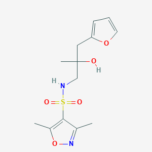 molecular formula C13H18N2O5S B2770090 N-(3-(呋喃-2-基)-2-羟基-2-甲基丙基)-3,5-二甲基异噁唑-4-磺酰胺 CAS No. 1798621-38-1