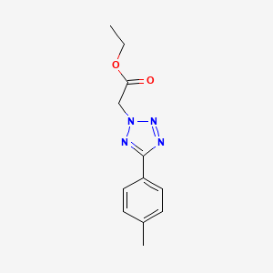 molecular formula C12H14N4O2 B2770096 Ethyl 2-(5-(4-methylphenyl)-2H-1,2,3,4-tetraazol-2-yl)acetate CAS No. 84113-76-8