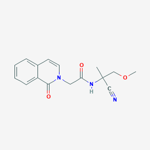 B2770122 N-(2-Cyano-1-methoxypropan-2-yl)-2-(1-oxoisoquinolin-2-yl)acetamide CAS No. 2418724-32-8