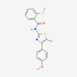 molecular formula C19H18N2O2S2 B2770123 N-(4-(4-methoxyphenyl)-5-methylthiazol-2-yl)-2-(methylthio)benzamide CAS No. 583857-69-6