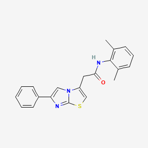 molecular formula C21H19N3OS B2770134 N-(2,6-dimethylphenyl)-2-(6-phenylimidazo[2,1-b][1,3]thiazol-3-yl)acetamide CAS No. 897459-79-9
