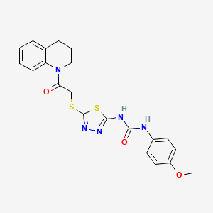 1-(5-((2-(3,4-dihydroquinolin-1(2H)-yl)-2-oxoethyl)thio)-1,3,4-thiadiazol-2-yl)-3-(4-methoxyphenyl)urea