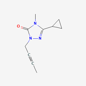 molecular formula C10H13N3O B2770142 1-(but-2-yn-1-yl)-3-cyclopropyl-4-methyl-4,5-dihydro-1H-1,2,4-triazol-5-one CAS No. 2199517-25-2