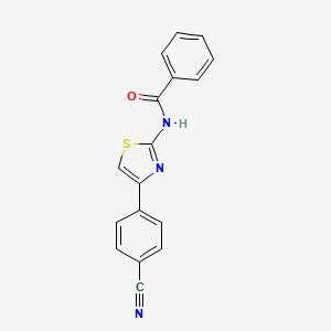 molecular formula C17H11N3OS B2770149 N-(4-(4-cyanophenyl)thiazol-2-yl)benzamide CAS No. 392239-24-6