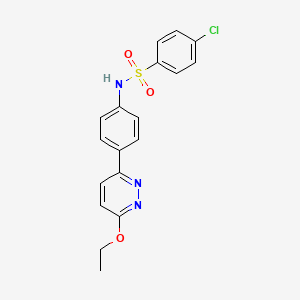 4-chloro-N-[4-(6-ethoxypyridazin-3-yl)phenyl]benzenesulfonamide