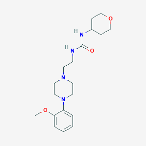 molecular formula C19H30N4O3 B2770156 1-(2-(4-(2-methoxyphenyl)piperazin-1-yl)ethyl)-3-(tetrahydro-2H-pyran-4-yl)urea CAS No. 2034341-13-2