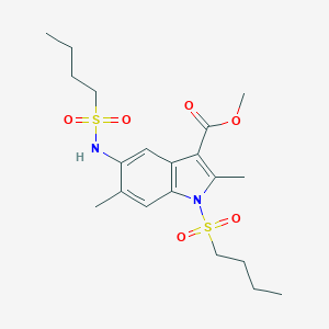 methyl 1-(butylsulfonyl)-5-[(butylsulfonyl)amino]-2,6-dimethyl-1H-indole-3-carboxylate