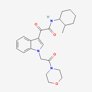 molecular formula C23H29N3O4 B2770160 N-(2-methylcyclohexyl)-2-(1-(2-morpholino-2-oxoethyl)-1H-indol-3-yl)-2-oxoacetamide CAS No. 872856-84-3