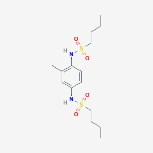 molecular formula C15H26N2O4S2 B277018 N-{4-[(butylsulfonyl)amino]-2-methylphenyl}-1-butanesulfonamide 