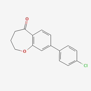 8-(4-Chlorophenyl)-3,4-dihydro-2H-1-benzoxepin-5-one