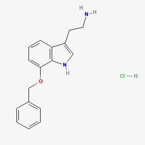 molecular formula C17H19ClN2O B2770191 2-(7-Phenylmethoxy-1H-indol-3-yl)ethanamine;hydrochloride CAS No. 1087761-52-1