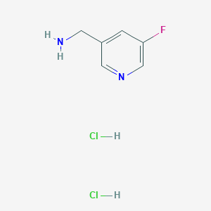 molecular formula C6H9Cl2FN2 B2770198 (5-氟吡啶-3-基)甲胺二盐酸盐 CAS No. 23586-97-2