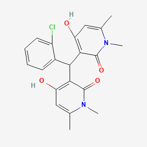 3,3'-((2-chlorophenyl)methylene)bis(4-hydroxy-1,6-dimethylpyridin-2(1H)-one)