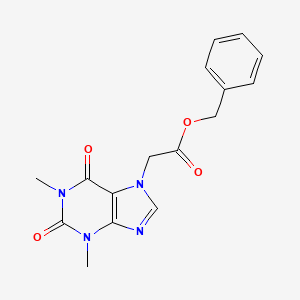molecular formula C16H16N4O4 B2770204 苄基(1,3-二甲基-2,6-二氧代-1,2,3,6-四氢-7H-嘌呤-7-基)乙酸酯 CAS No. 136055-89-5