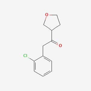 molecular formula C12H13ClO2 B2770205 2-(2-Chlorophenyl)-1-(oxolan-3-yl)ethan-1-one CAS No. 1249586-19-3