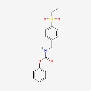 molecular formula C16H17NO4S B2770218 Phenyl 4-(ethylsulfonyl)benzylcarbamate CAS No. 1798156-68-9