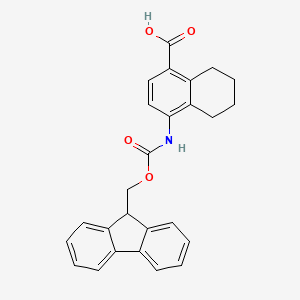 molecular formula C26H23NO4 B2770248 4-(9H-Fluoren-9-ylmethoxycarbonylamino)-5,6,7,8-tetrahydronaphthalene-1-carboxylic acid CAS No. 2243513-97-3