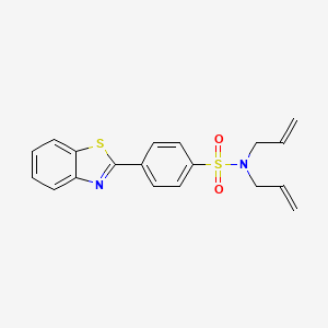 molecular formula C19H18N2O2S2 B2770254 N,N-diallyl-4-(benzo[d]thiazol-2-yl)benzenesulfonamide CAS No. 450352-73-5