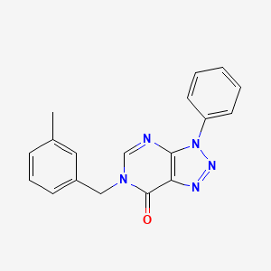 molecular formula C18H15N5O B2770283 6-[(3-甲基苯基)甲基]-3-苯基三唑并[4,5-d]嘧啶-7-酮 CAS No. 892479-11-7