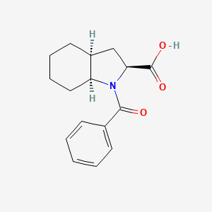 molecular formula C16H19NO3 B2770298 (2S,3aS,7aS)-1-benzoyl-octahydro-1H-indole-2-carboxylic acid CAS No. 80875-99-6