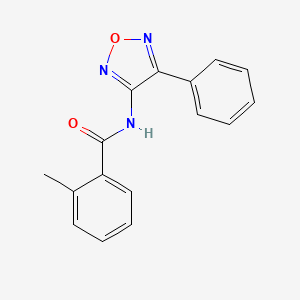 molecular formula C16H13N3O2 B2770319 2-methyl-N-(4-phenyl-1,2,5-oxadiazol-3-yl)benzamide CAS No. 880791-86-6
