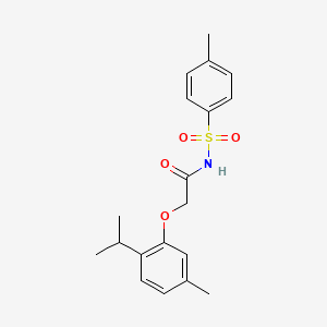 molecular formula C19H23NO4S B2770324 2-(2-isopropyl-5-methylphenoxy)-N-tosylacetamide CAS No. 838817-42-8
