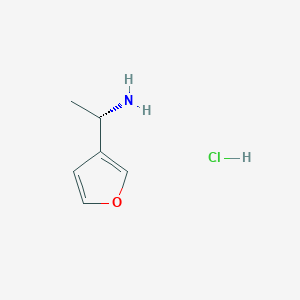 molecular formula C6H10ClNO B2770346 (S)-1-(呋喃-3-基)乙基胺 盐酸盐 CAS No. 2287236-52-4