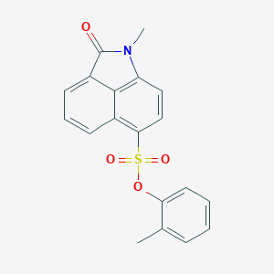 molecular formula C19H15NO4S B277039 2-Methylphenyl 1-methyl-2-oxo-1,2-dihydrobenzo[cd]indole-6-sulfonate 