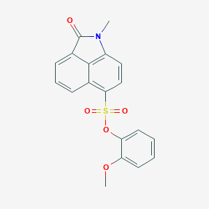 molecular formula C19H15NO5S B277040 2-Methoxyphenyl 1-methyl-2-oxo-1,2-dihydrobenzo[cd]indole-6-sulfonate 