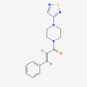 molecular formula C15H16N4OS B2770418 (2E)-3-phenyl-1-[4-(1,2,5-thiadiazol-3-yl)piperazin-1-yl]prop-2-en-1-one CAS No. 2097939-81-4
