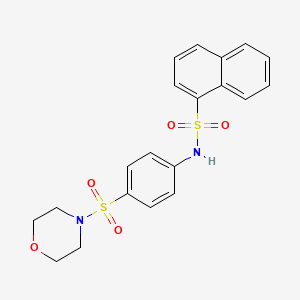 molecular formula C20H20N2O5S2 B2770457 N-(4-吗啉-4-基磺基苯基)萘-1-磺酰胺 CAS No. 853744-75-9