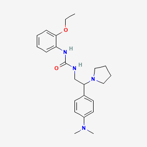molecular formula C23H32N4O2 B2770458 1-(2-(4-(二甲胺)苯基)-2-(吡咯啉-1-基)乙基)-3-(2-乙氧苯基)脲 CAS No. 1170638-38-6