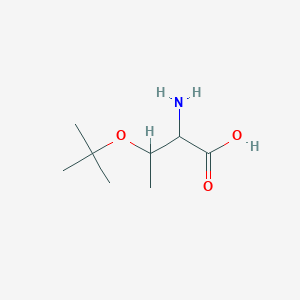 molecular formula C8H17NO3 B2770466 2-Amino-3-(tert-butoxy)butanoic acid CAS No. 1352748-38-9; 201274-81-9; 4378-13-6
