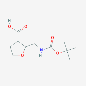 2-({[(Tert-butoxy)carbonyl]amino}methyl)oxolane-3-carboxylic acid
