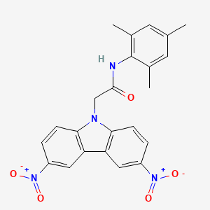 molecular formula C23H20N4O5 B2770472 2-(3,6-二硝基-9H-咔唑-9-基)-N-间苯基乙酰胺 CAS No. 326013-05-2