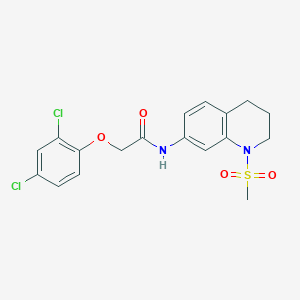 2-(2,4-dichlorophenoxy)-N-(1-(methylsulfonyl)-1,2,3,4-tetrahydroquinolin-7-yl)acetamide