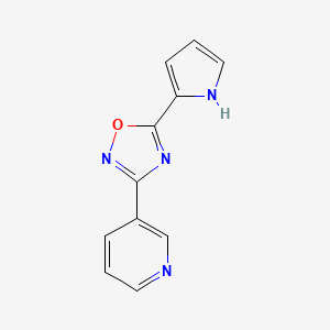 molecular formula C11H8N4O B2770496 3-[5-(1H-pyrrol-2-yl)-1,2,4-oxadiazol-3-yl]pyridine CAS No. 913830-07-6