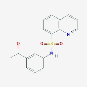 molecular formula C17H14N2O3S B277050 N-(3-acetylphenyl)-8-quinolinesulfonamide 