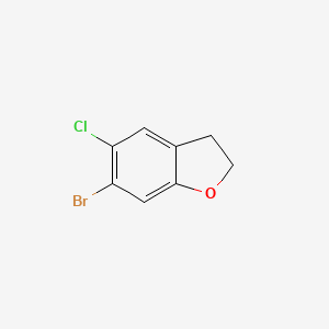 molecular formula C8H6BrClO B2770507 6-Bromo-5-chloro-2,3-dihydrobenzofuran CAS No. 1345120-17-3