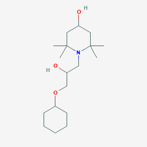 molecular formula C18H35NO3 B2770513 1-(3-(Cyclohexyloxy)-2-hydroxypropyl)-2,2,6,6-tetramethylpiperidin-4-ol CAS No. 899997-33-2