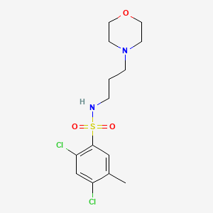 molecular formula C14H20Cl2N2O3S B2770520 2,4-Dichloro-5-methyl-N-(3-morpholin-4-yl-propyl)-benzenesulfonamide CAS No. 325992-16-3