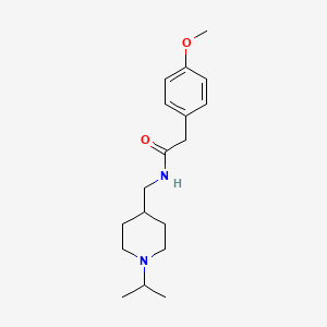 molecular formula C18H28N2O2 B2770521 N-((1-isopropylpiperidin-4-yl)methyl)-2-(4-methoxyphenyl)acetamide CAS No. 946209-88-7