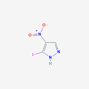 molecular formula C3H2IN3O2 B2770533 3-碘-4-硝基-1H-吡唑 CAS No. 1395443-08-9