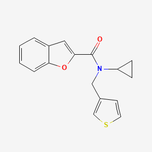 molecular formula C17H15NO2S B2770564 N-环丙基-N-(噻吩-3-基甲基)苯并呋酮-2-甲酰胺 CAS No. 1235223-02-5