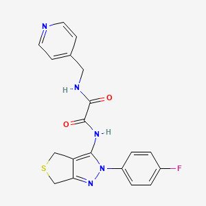 molecular formula C19H16FN5O2S B2770568 N1-(2-(4-fluorophenyl)-4,6-dihydro-2H-thieno[3,4-c]pyrazol-3-yl)-N2-(pyridin-4-ylmethyl)oxalamide CAS No. 899741-82-3